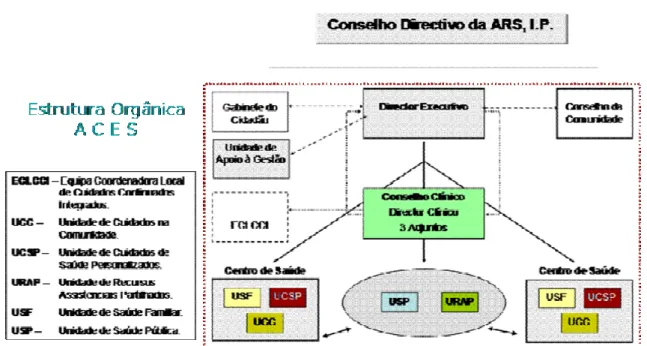 Figura 1. Estrutura orgânica dos ACES (Adapt. de MCSP, 2008) 