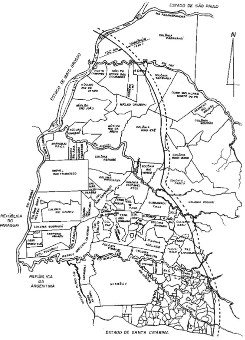 Figura 3 – Área alagada pela usina de Itaipu. Fonte: GERMANI, 2003. p.184.
