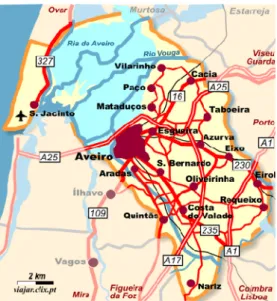 Figura 5 - Enquadramento geográfico do Município de Aveiro 