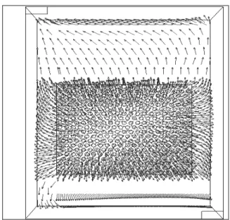 Figure 6 - Vectors for the hydrogen phase.  In plan xy to z = 0.005 m. 