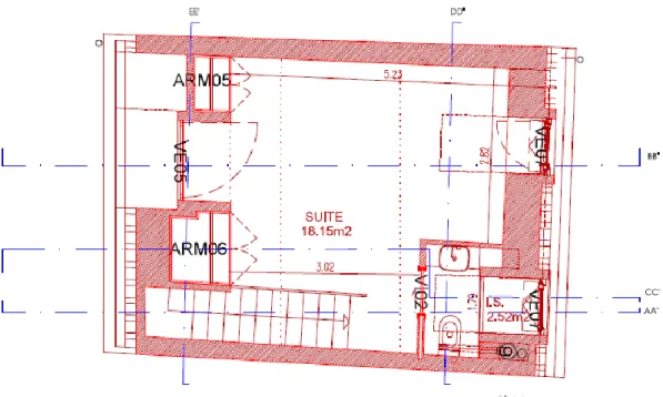 Figura 25 - projeto de arquitetura piso 2 (Seleiro, Cruz, &amp; Sandra, proposto planta dos pisos, 2017) 