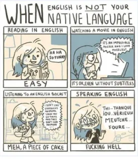 Figura 5 - No  cartoon  temos uma crítica ao ensino de idiomas 