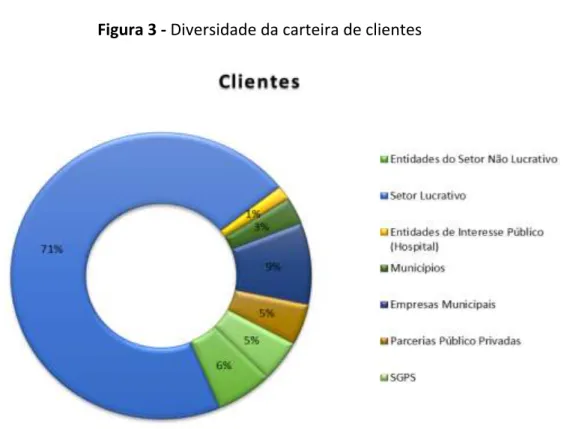 Figura 3 - Diversidade da carteira de clientes 