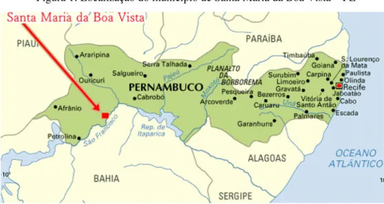 Figura 1: Localização do município de Santa Maria da Boa Vista – PE 