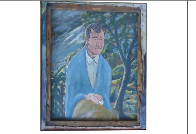 FIGURA  –  06  – COIMBRA SOBRINHO, José. “Retrato do pai” (verso da  tela “Socando o arroz”