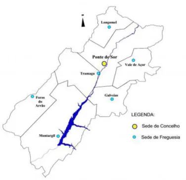 Figura nº 4- Mapa do concelho de Ponte de Sor.