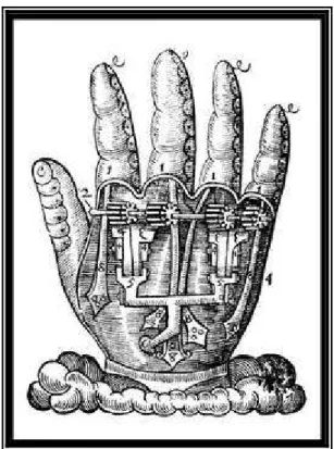 Figura 2.1– Mão artificial feita de aço [PARÈ, 2006]. 