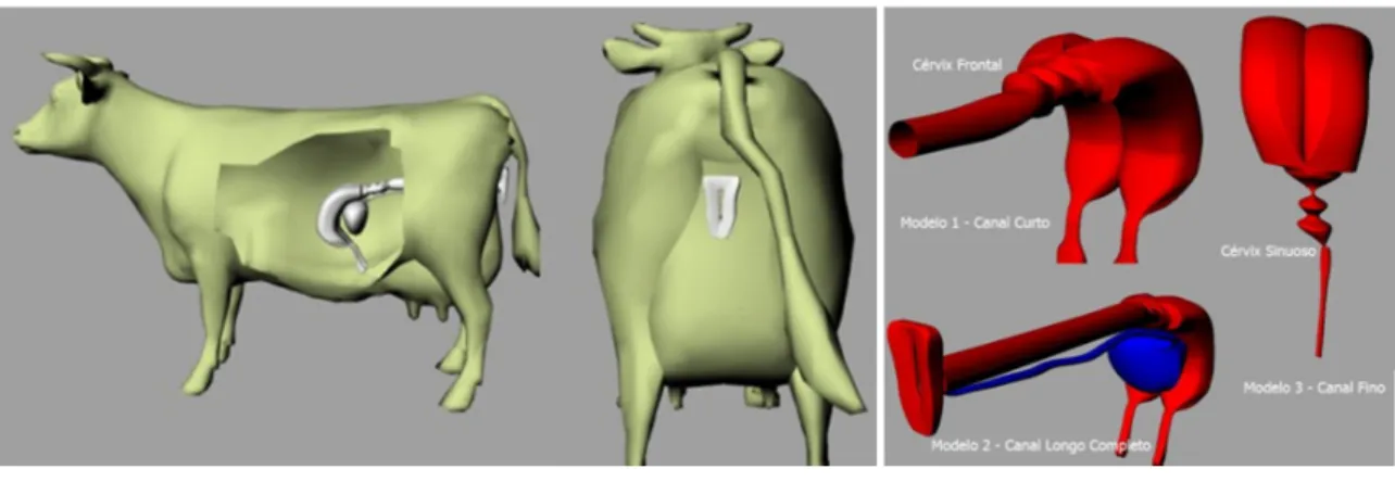 Figura 15 a) Modelo 3D Externo  b) Modelo 3D Interno  Os objetos 3D foram modelados através de técnicas de modelagem geométrica manual  (Instanciamento  de  Primitivas  e  Modelagem  pela  geração  de  Superfícies  por  meio  de  modificadores)