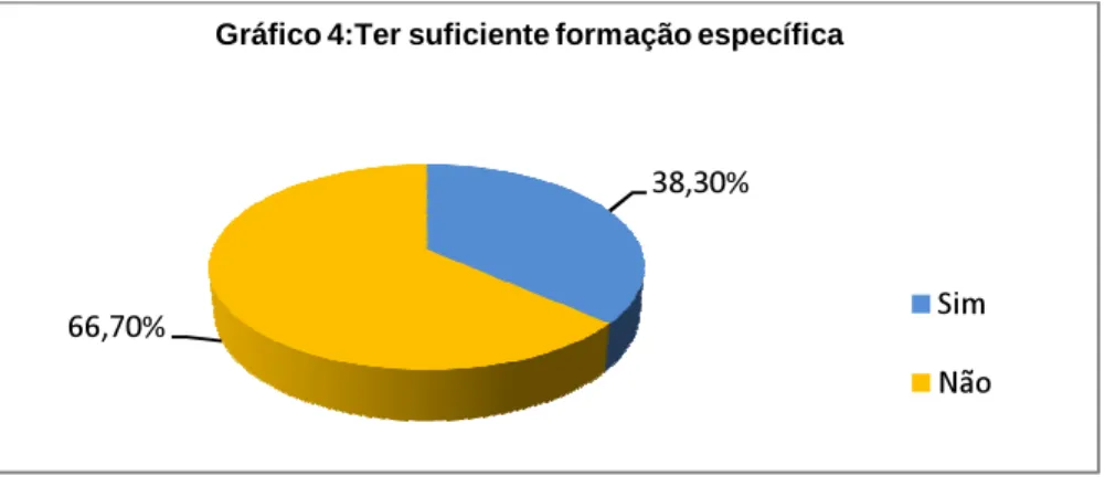 Gráfico 4:Ter suficiente formação específica