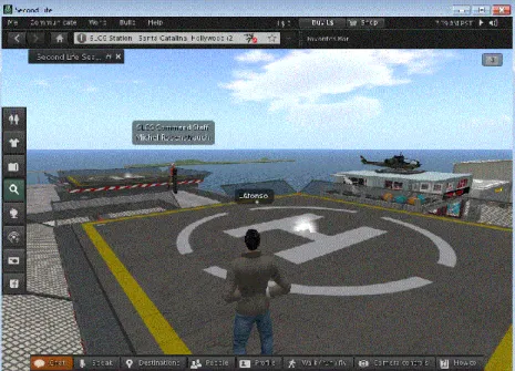 Figure 5 – A partial view of a representation of an airport in Second Life  