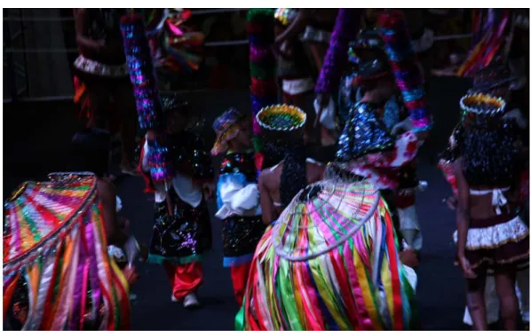 Figura 23. Rajados, Vaqueiros e Tapuiais   de um BMB  de sotaque de zabumba.  Fotografia: Antônio  Padilha, 2013