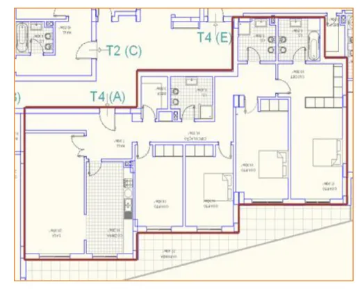 Tabela 3 - Caraterísticas das frações habitacionais em estudo 