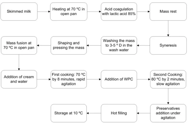 Figure 2. Flowchart production for requeijão. 