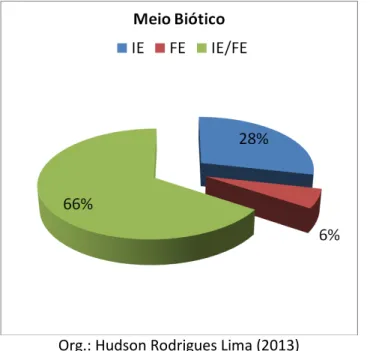 Gráfico 7. Porcentagem de Programas relacionados ao Meio Biótico 
