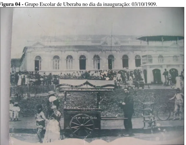 Figura 04 - Grupo Escolar de Uberaba no dia da inauguração: 03/10/1909. 