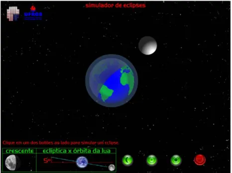 FIGURA 11 – Página inicial do simulador de eclipses da UFRGS 