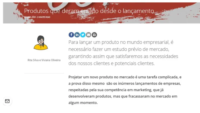 Figura 3.11 Publicação efetuada no seu blog com carácter tutorial para lançamento de produtos