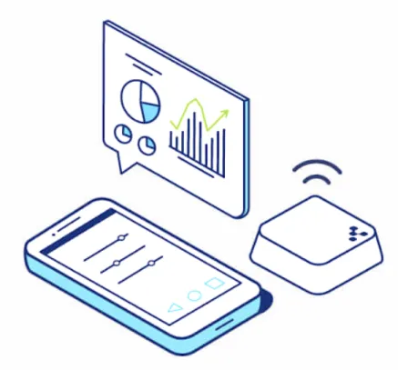 Figure 3.3: Illustration about how beacons can trigger events on mobile apps.