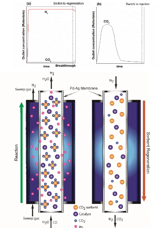 Fig. 10 - Schematic view of the conceived HSEMR based on 2 parallel reactors configuration for continuous 648 