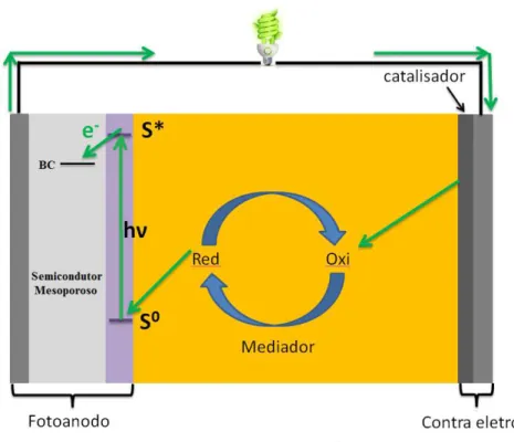 Figura 1: Esquema de funcionamento de uma DSC. 