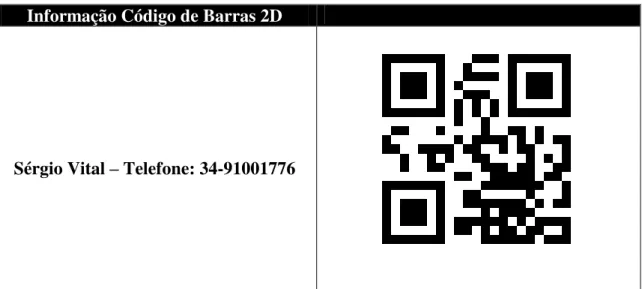 Figura 2-2 - Um exemplo de codificação de um código de barras 2D. 