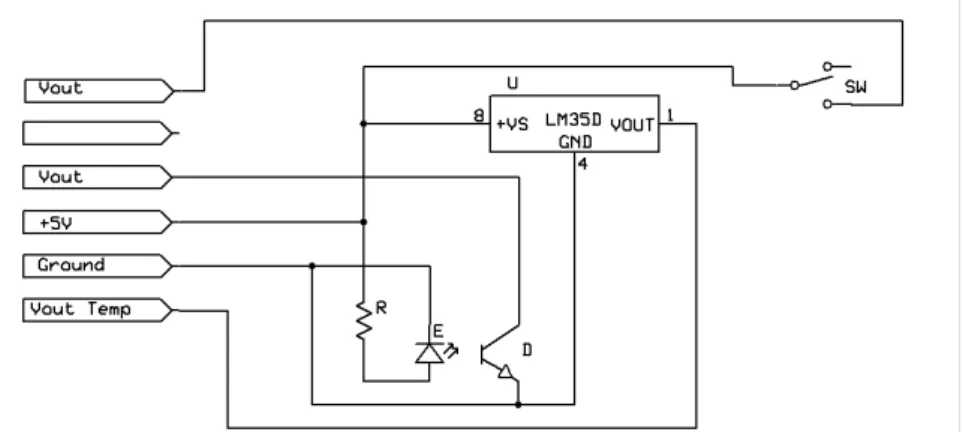 Figure 2. Electric circuit of the C2162 sensor board used in the HP 500 and 600 series