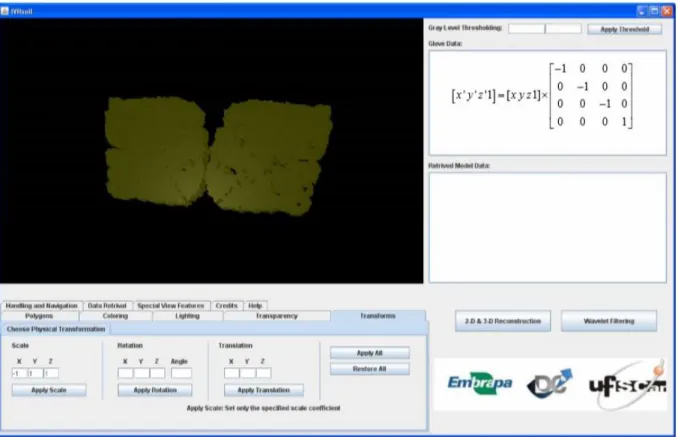 Figura 6  –  Interface Implementada do sistema de RV (Botega-2009). 