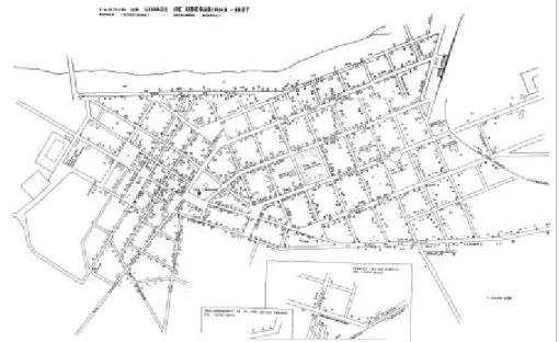 Figura 3.3 – Plano de expansão urbana de Uberlândia,1909. 