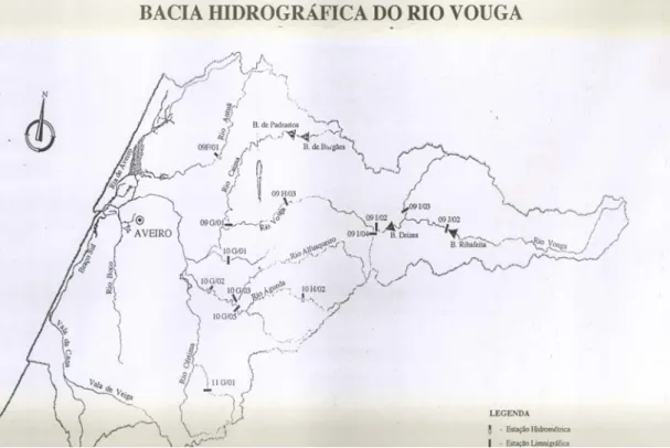 Figura 3.1: Bacia Hidrográfica do rio Vouga (Fonte: Carvalho et al. 