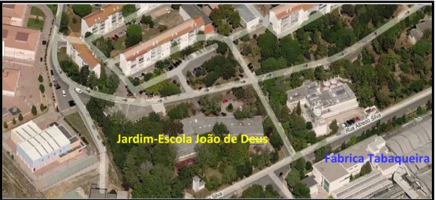 Figura 1 – Localização do Jardim-Escola João de Deus de Albarraque 