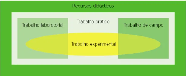 Figura 2 – Tipos de Trabalho Prático [Fonte: adaptado de Hodson (1988) por Leite (2001)] 