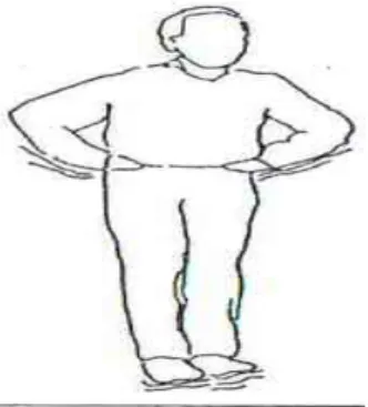 Figura 19 – Obs. do equilíbrio dinâmico – saltos com apoio unipedal (à esquerda e à direita