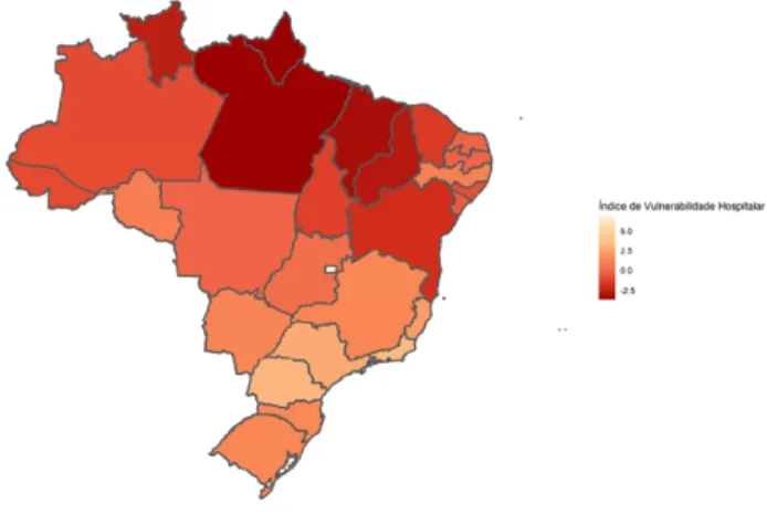 Figura 5. Estados Brasileiros: Índice de Vulnerabilidade  H ospitalar ao C ovid-19