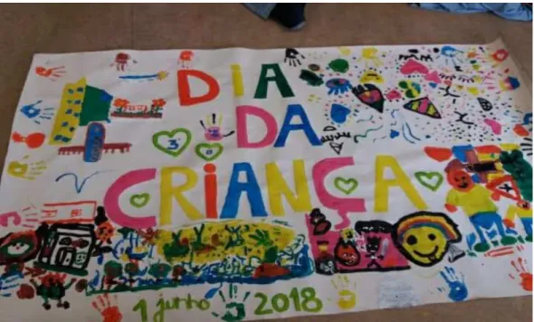 Figura 9 – Processo final do papel de cenário do dia da criança 