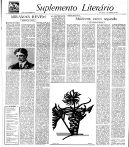 Figura 11: Edição do Suplemento Literário de 07 ago. 1965 