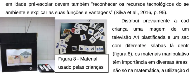 Figura 8 - Material  usado pelas crianças 