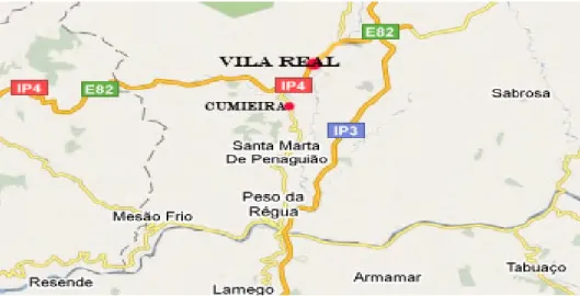 Ilustração 1 - Localização da freguesia da Cumieira
