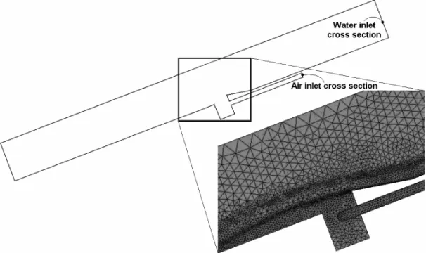 Fig. 4 – Example of refined mesh used for the numerical calculations.