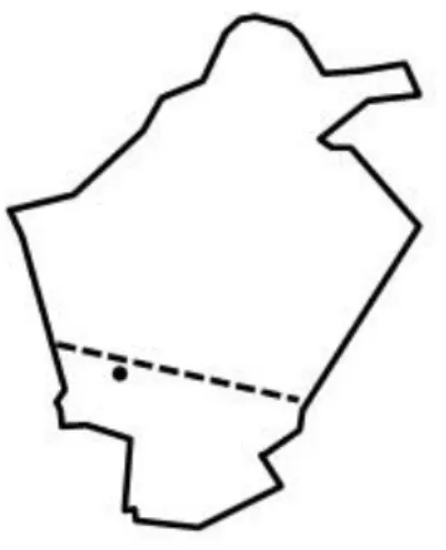 Figura 3 - Mapa de Aldoar com a localização assinalada do Museu do Papel Moeda (através de um  ponto) e da Avenida da Boavista (através de uma linha tracejada) ©Célia Machado, 2011 
