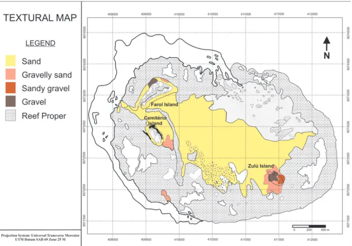 Figure 07 -  Textural map of the Rocas Atoll.