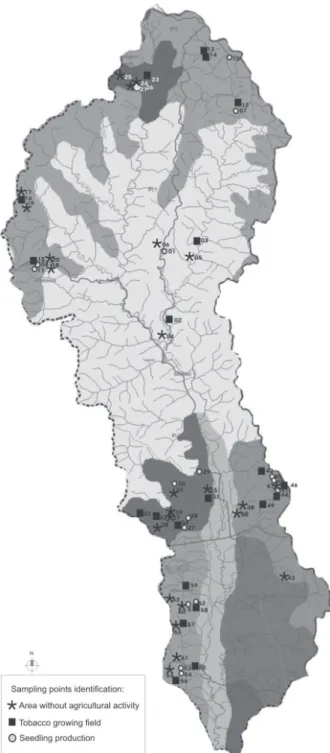 Figure 2 - Soil sampling points.