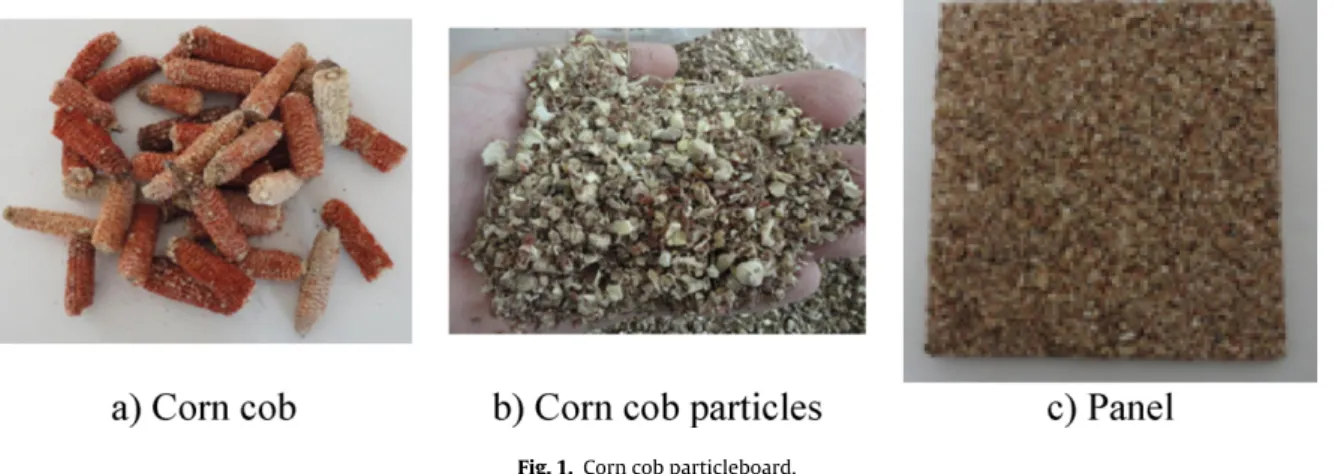 Fig. 1. Corn cob particleboard.