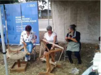 Fig.  1  –  O  Ecomuseu  com  as  tecedeiras  de  Limões  na  Festa  do  Património  2018