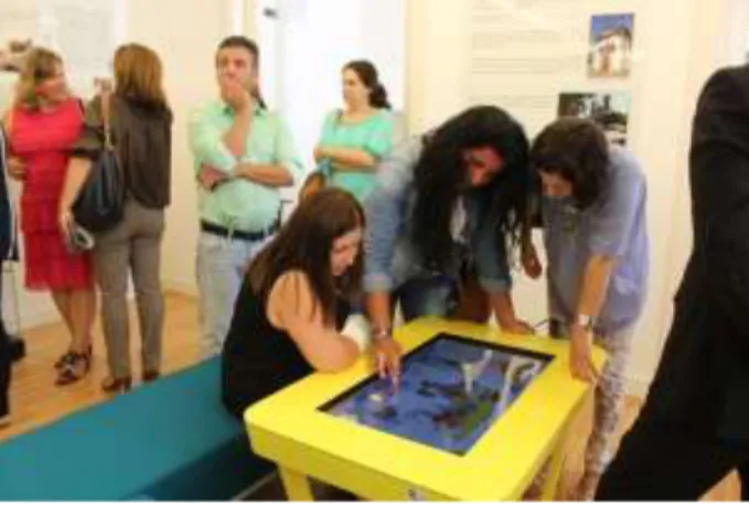 Fig.  2  –  O  Museu  da  Escola  alia  objetos,  multimédia  e  interatividade  para  explorar  a  história  associada  ao  ensino primário em Portugal