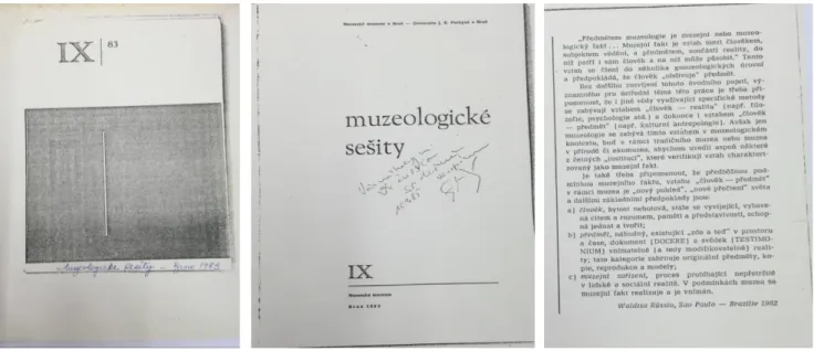 Fig. 3 – Cópias xerográficas da capa, folha de rosto e citação de texto de Waldisa Rússio da publicação 