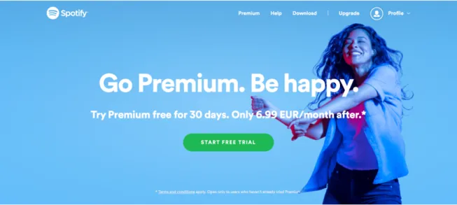 Figura 2 - Site Spotify 