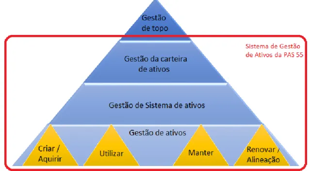Figura 4 - Níveis dos ativos e da sua gestão, adaptado de PAS 55:2008