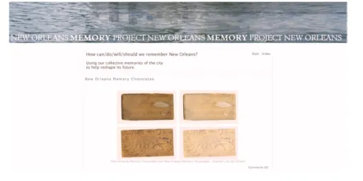 Figura 4- Página Web do projecto “The New Orleans Memory Project” 