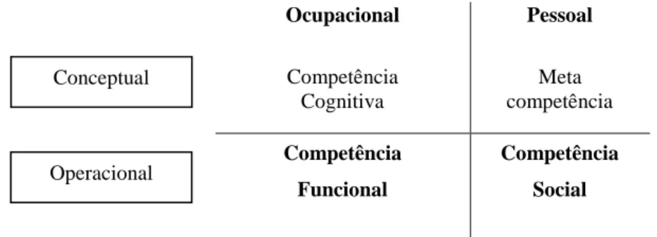 Figura 8: Tipologia de competência   Fonte: Deist e Winterton (2005). 