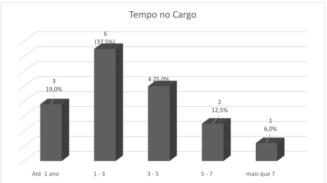 Figura 4 - Distribuição da amostra em relação ao tempo no cargo 